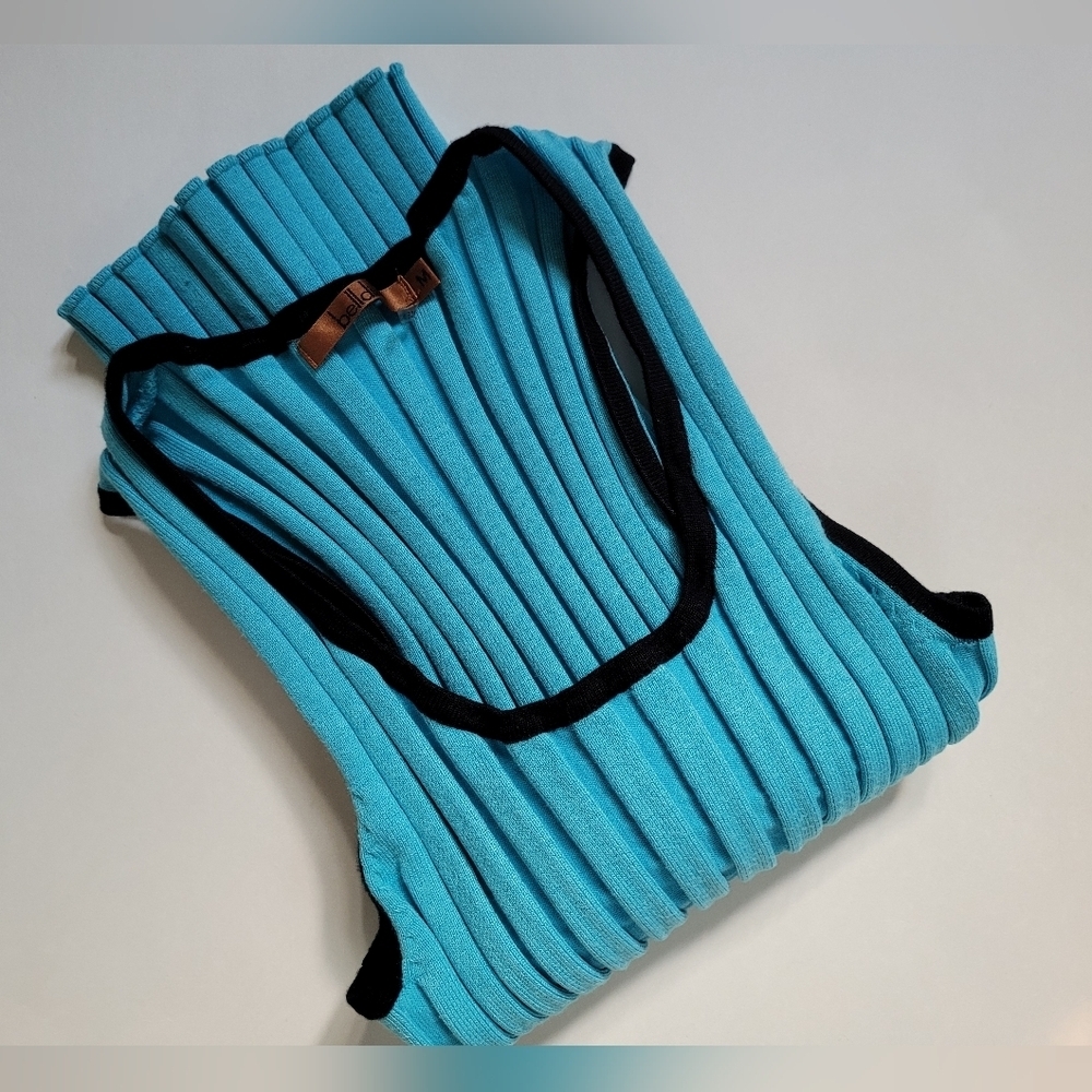 Belldini Turquoise Ribbed Tank Top - Picture 12 of 12